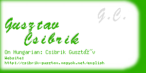 gusztav csibrik business card